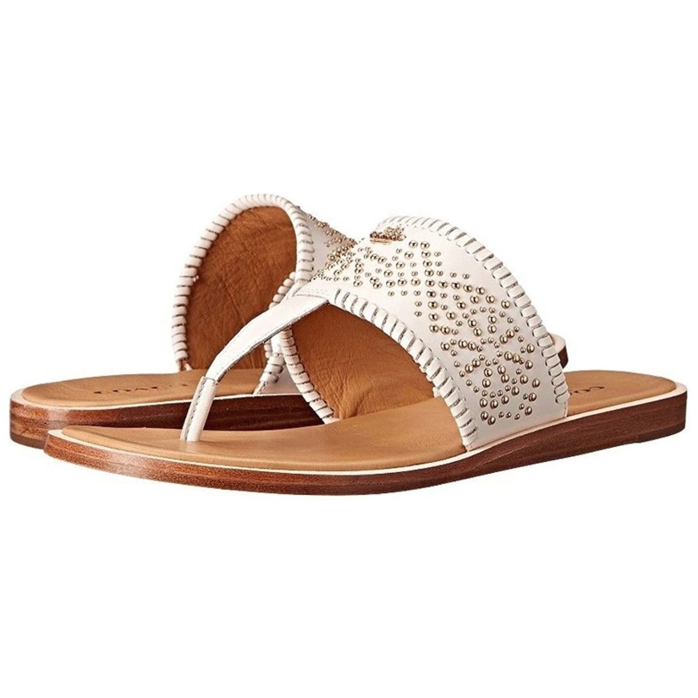 Coach Studded Leather Sandals